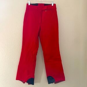 CB vintage red ski pants in wool blend